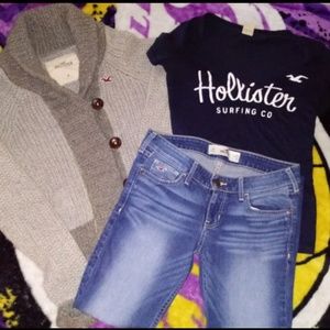 Hollister sweater an shirt